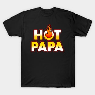 Hot Papa Cool Best Dad Gift For Fathers T-Shirt